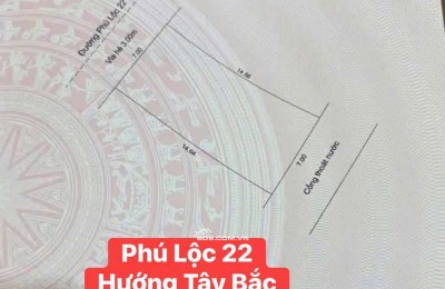 Bán đất đường 7,5m Phú Lộc 22 - sát biển -ngang 7m xây căn hộ OK